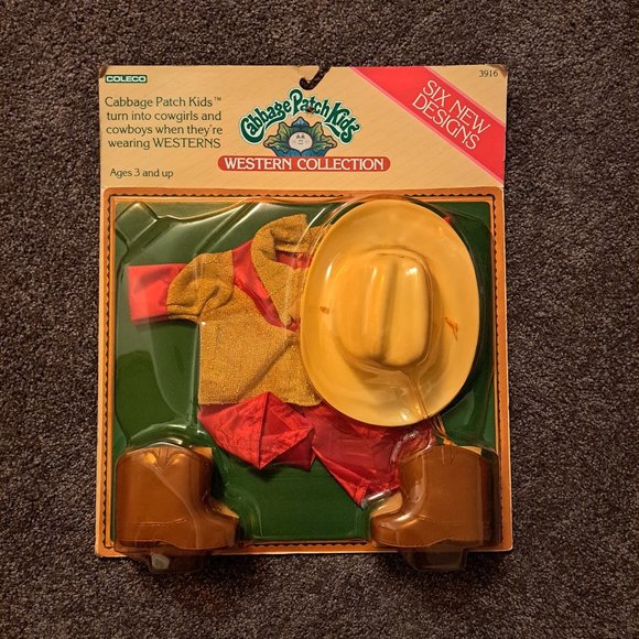 Coleco Cabbage Patch Kids Other - NWT Vintage 1984 Coleco Cabbage Patch Kids Cowgirl Western Collection Outfit